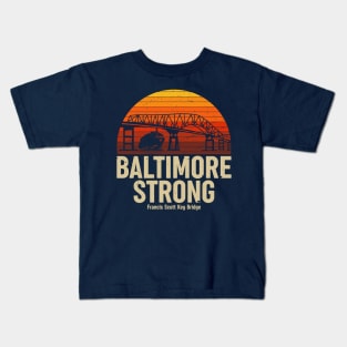 Baltimore Strong - Francis Scott Key Bridge Kids T-Shirt